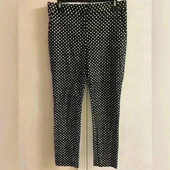 Diane Von Furstenberg‎ genesis polka dot cropped trousers black/white. Sz 8 - Picture 3 of 11